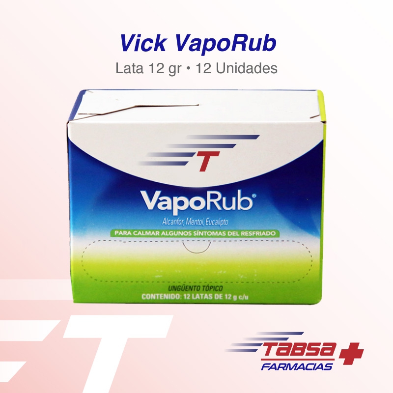 Tabsa Express MEDICAMENTOS Vick Vaporub 12gr Caja 12 Unidades